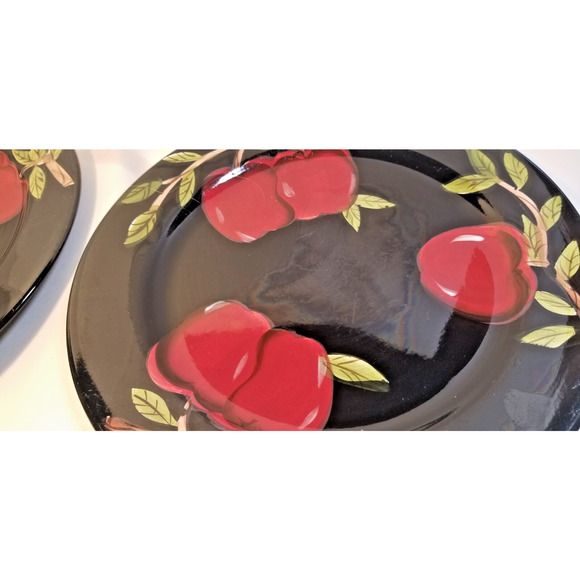 2 "Midnight Orchard " 11" dinner plates hand painted Canterbury Potteries Toby P - Picture 4 of 5